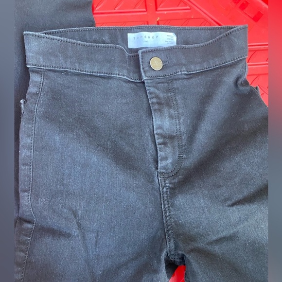 TOPSHOP “JONI” U.S. size 25Wx 30L Super High Waisted Skinny Black Jean - Picture 4 of 4